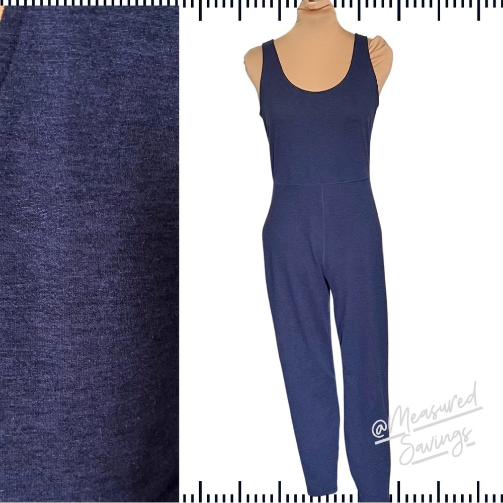 GapFit Navy/Purple Jersey Cotton Long-Legged Bodysuit - Size Medium